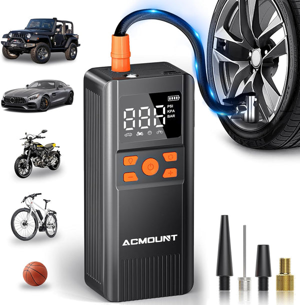 ACMOUNT Cordless Tire Inflator Portable Air Compressor (C10)