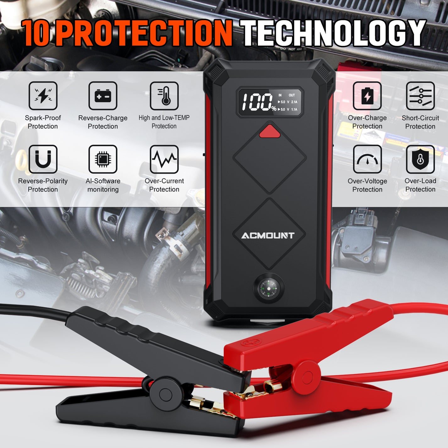 ACMOUNT Car Jump Starter 3000A（P100）